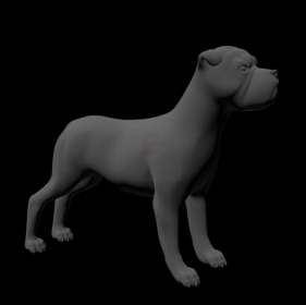 Mô hình tượng composite con chó